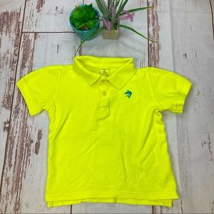 Carter’s Polo Shirt Short Sleeve Neon Yellow Collared Sz 18M